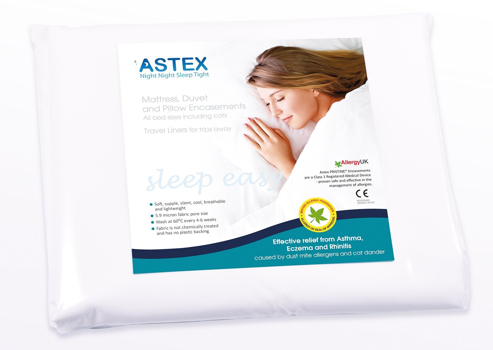 Astex Anti Allergy Emperor Bed Encasements Pack 180x200cm Zipped