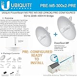 Ubiquiti PowerBeam M5 PBE-M5-300 2PACK PRE-CONFIGURED 5GHz 22dBi 400mW Bridge