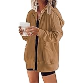 Yanekop Zip Up Hoodie Women Oversized Waffle Knit Shirt Fall Shackets 2025 Corduroy Jacket Fall Outfits with Pockets