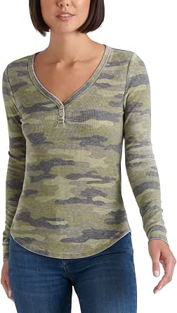 Lucky Brand Women's Camo Thermal Top at 