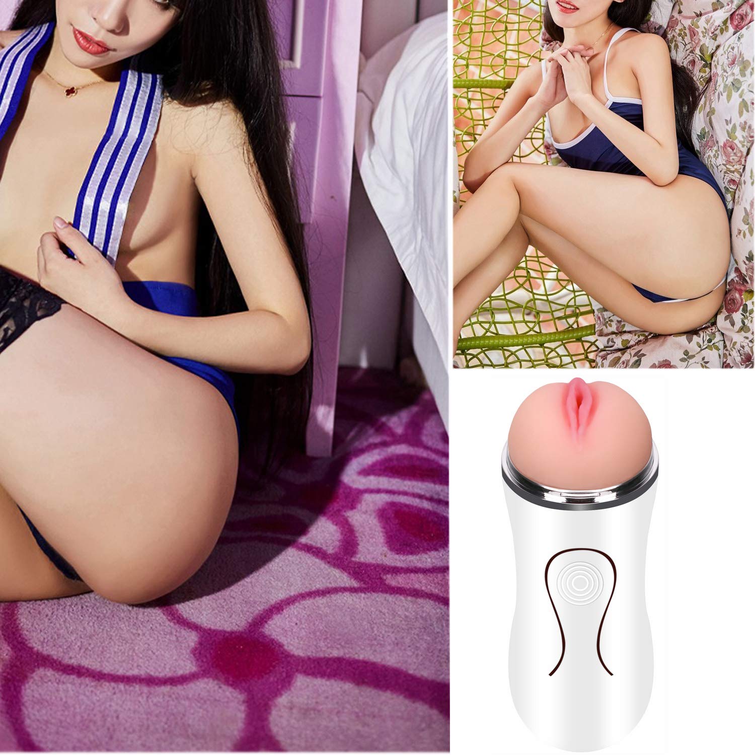 Male Mastubator Cup Realistic Pocket Pussy Stroker Sex You,Masterbation Cup Simulated Artificial Vagina for Male Enhancement and Pleasure