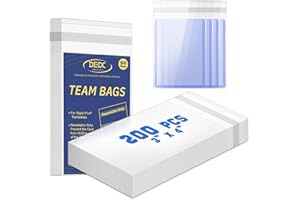 DEDC 200 Pcs Card Sleeves Team Bags for Trading Cards, Team Bag Fit 3x4 Top Loaders for Trading Card Shipping Sports Graded Card Sleeves Protector