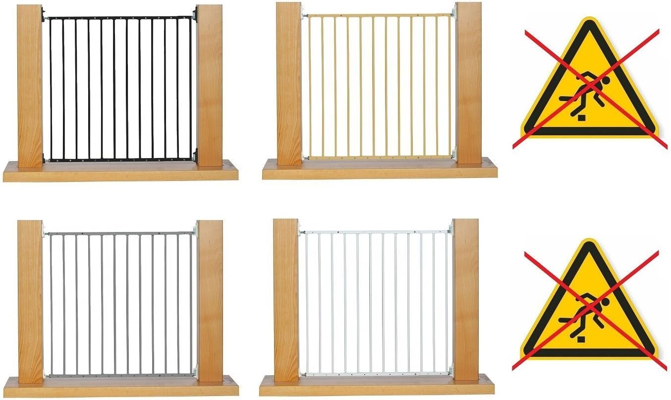 Impag® Safety Gate for Doors "Astor" 146 cm Height 77 cm, width from 70 | Rail for Door Swivel | Can Be Used At A Hand, Opens in the direction of movement | Available in 4 Colours Ideal For Children, Babies, Cats and Dogs