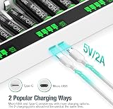 HiQuick 12 Slots LCD Charger for AA AAA NIMH Batteries Type C Input view 4