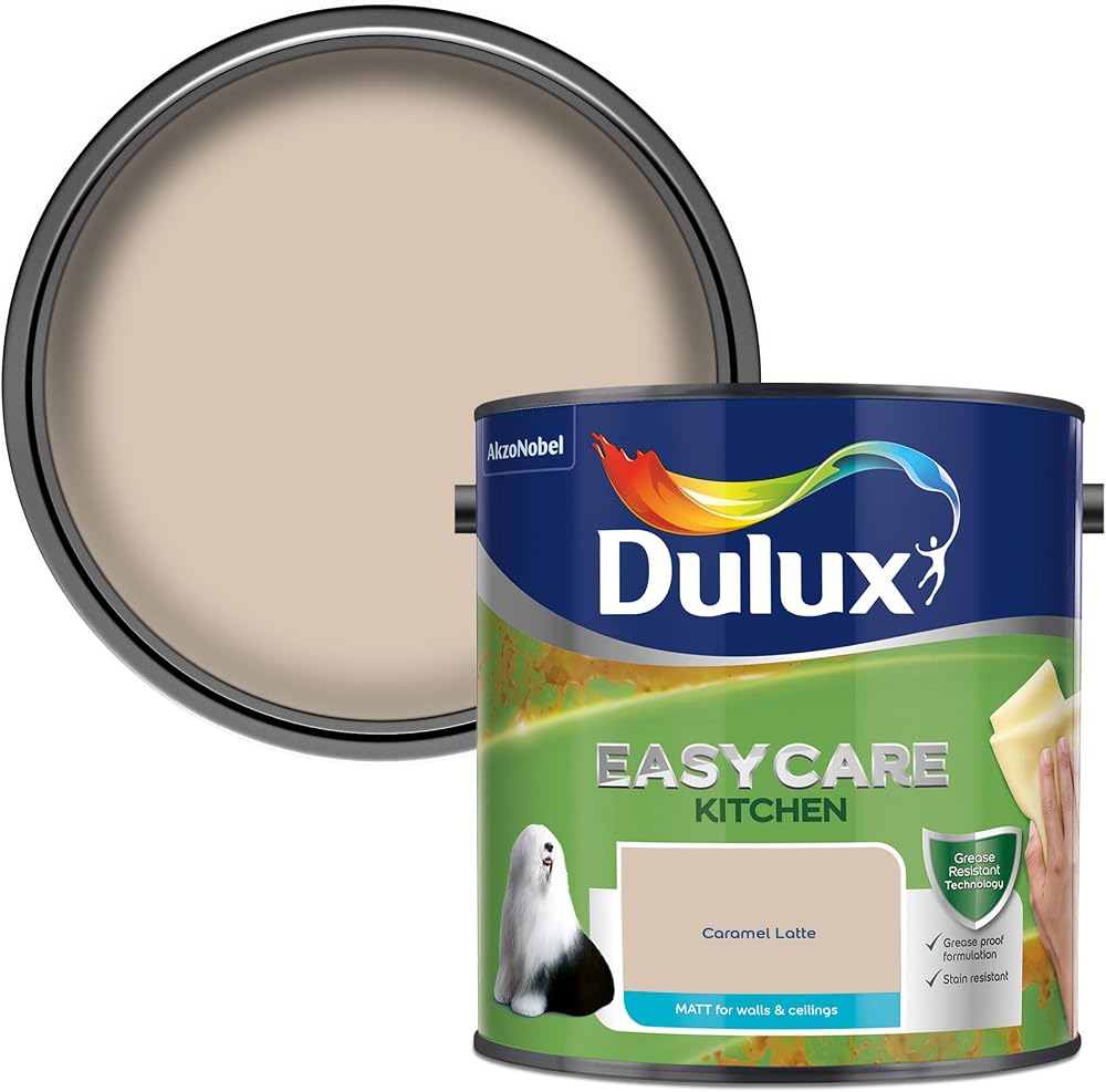 Dulux Easycare Kitchen Matt Emulsion Paint 2.5L Caramel Latte Walls Ceilings