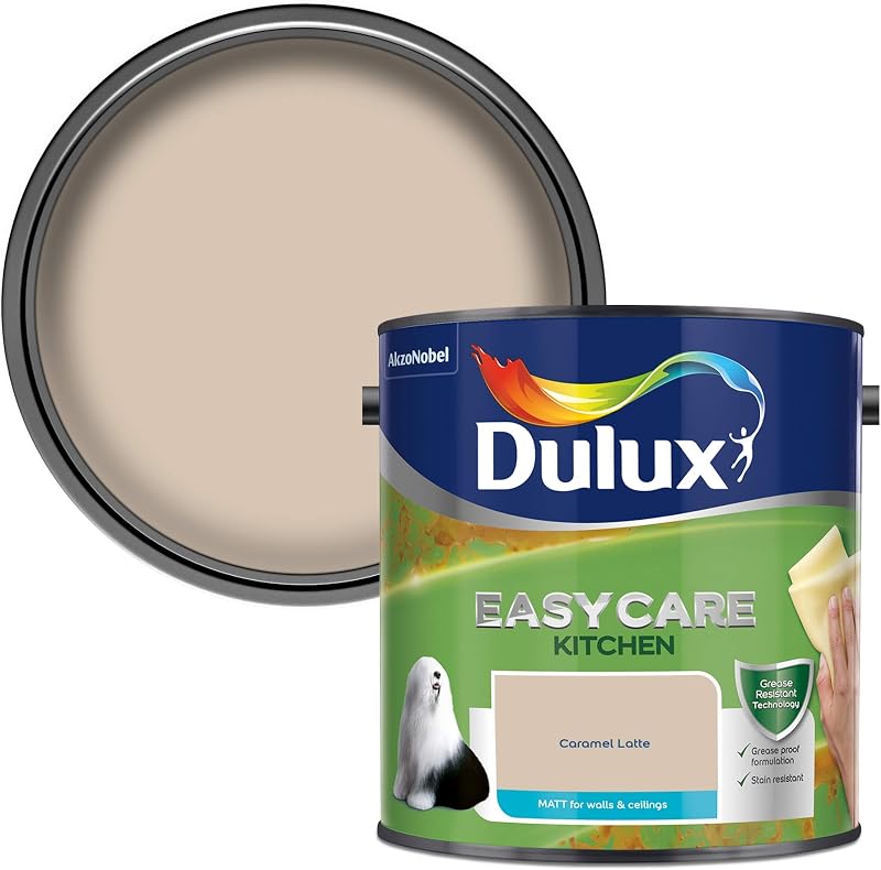 Dulux Easycare Kitchen Matt Emulsion Paint 2.5L Caramel Latte Walls Ceilings