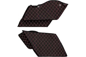HDBUBALUS Stretched Saddlebag Liners Inserts Compatible with Harley 2014-2023 1 Pair (Red Stitching, for 5'' Saddlebag)