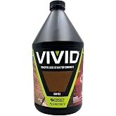 CC Concrete Coatings Vivid Acid Stain for Concrete | Coffee | 1-Gallon | Mottled Look, Variegated Effect, Concrete Stain, Reacts with Cement, Interior &amp; Exterior, Patios, Floors, Driveways