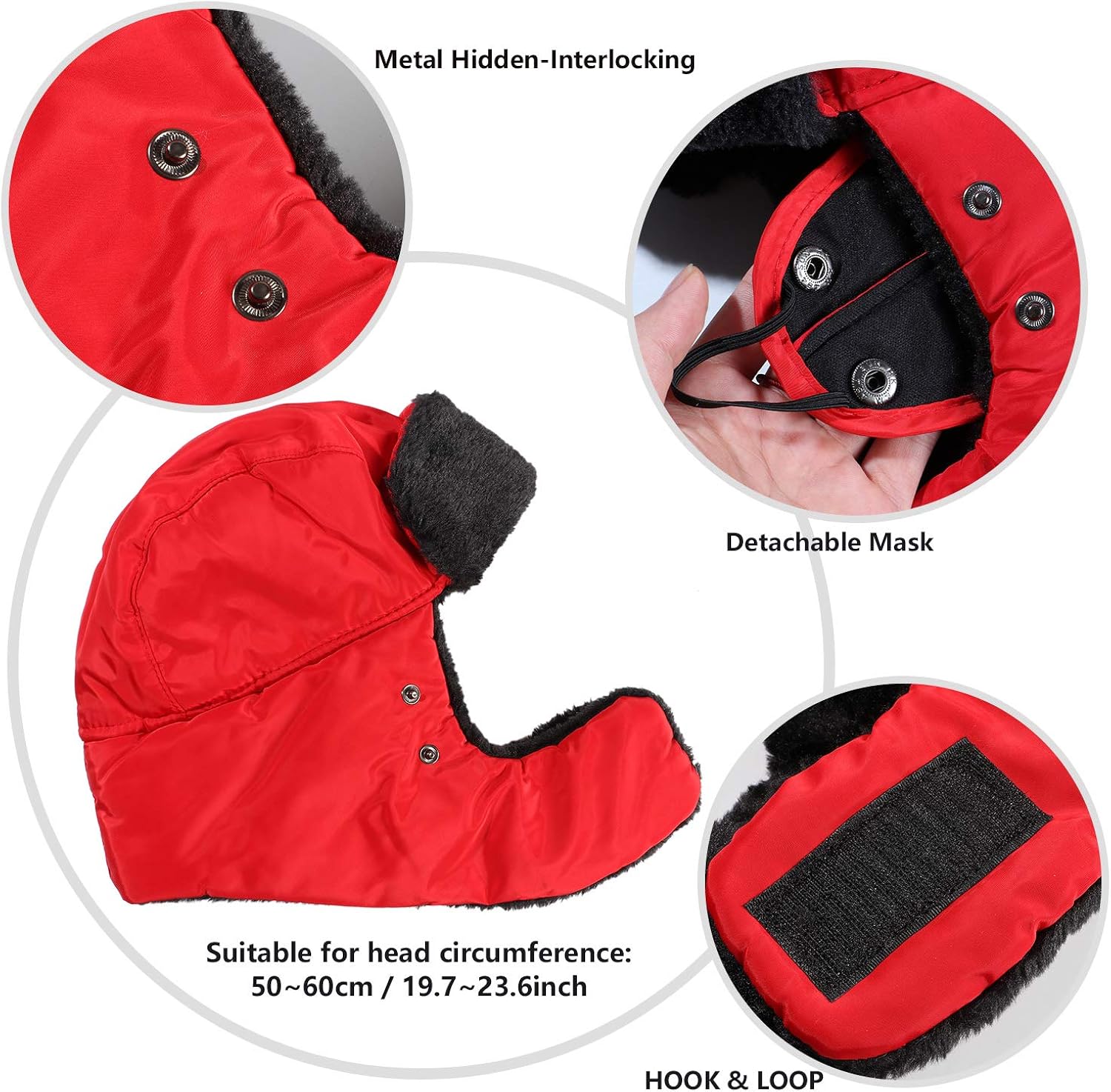 vamei Winterm/&uuml;tze Unisex Fiegerm/&uuml;tze Herren Trapperm/&uuml;tze Bomber Warm Herren Winterm/&uuml;tze Ski Fellm/&uuml;tze Kunstfell Outdoor f/&uuml;r Herren und Damen