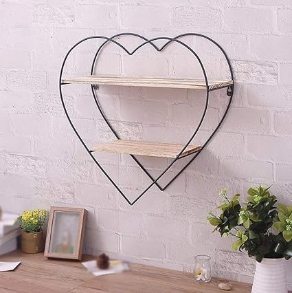 Gorkuor Wandrahmen Eisen Woody auf der Wand Bücherregal Regal Retro Massivholzbrett Wandhalterung kreative Wand Partition Ori