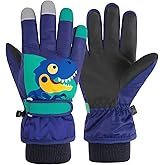American Trends Kids Waterproof Winter Gloves Warm Snow Gloves Boys Girls Ski Gloves Toddler Mittens Windproof