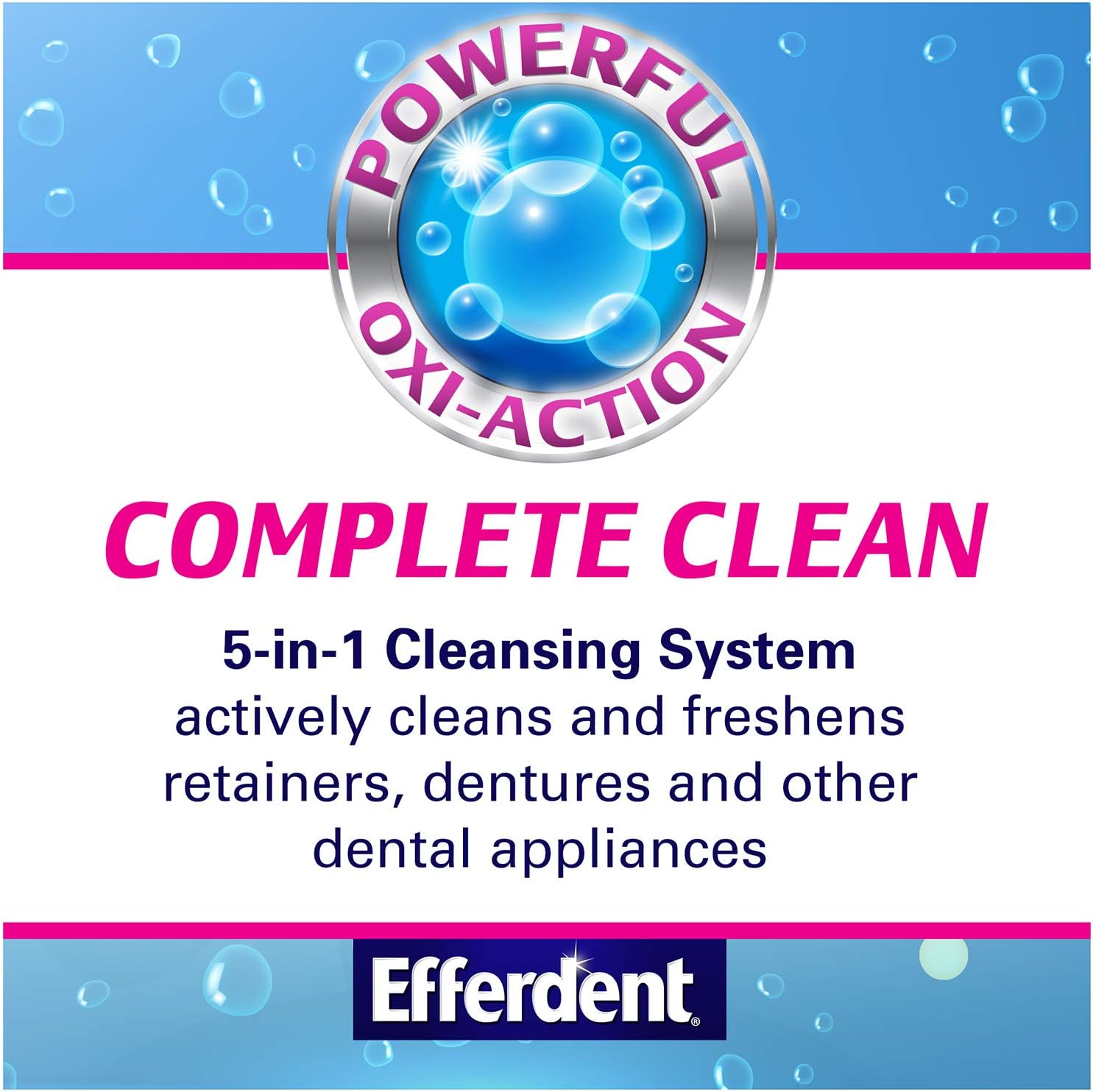 Efferdent Denture Cleanser Tablets, Complete Clean, 102 Tablets: Health & Personal Care