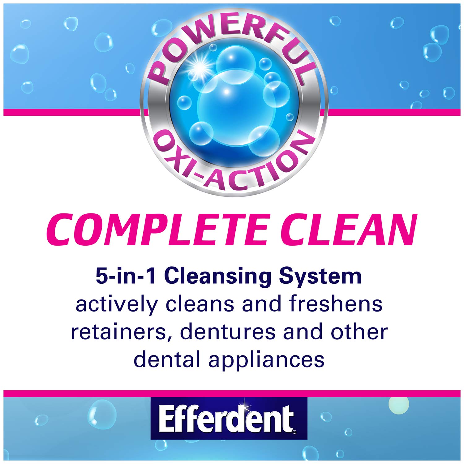 Efferdent Denture Cleanser Tablets, Complete Clean, 126 Tablets: Health & Personal Care