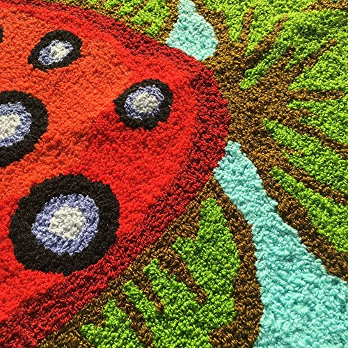 image for Ustide Cute Fish Rug Blue Handmade Bath Mat Animal Rugs for Kids Washa