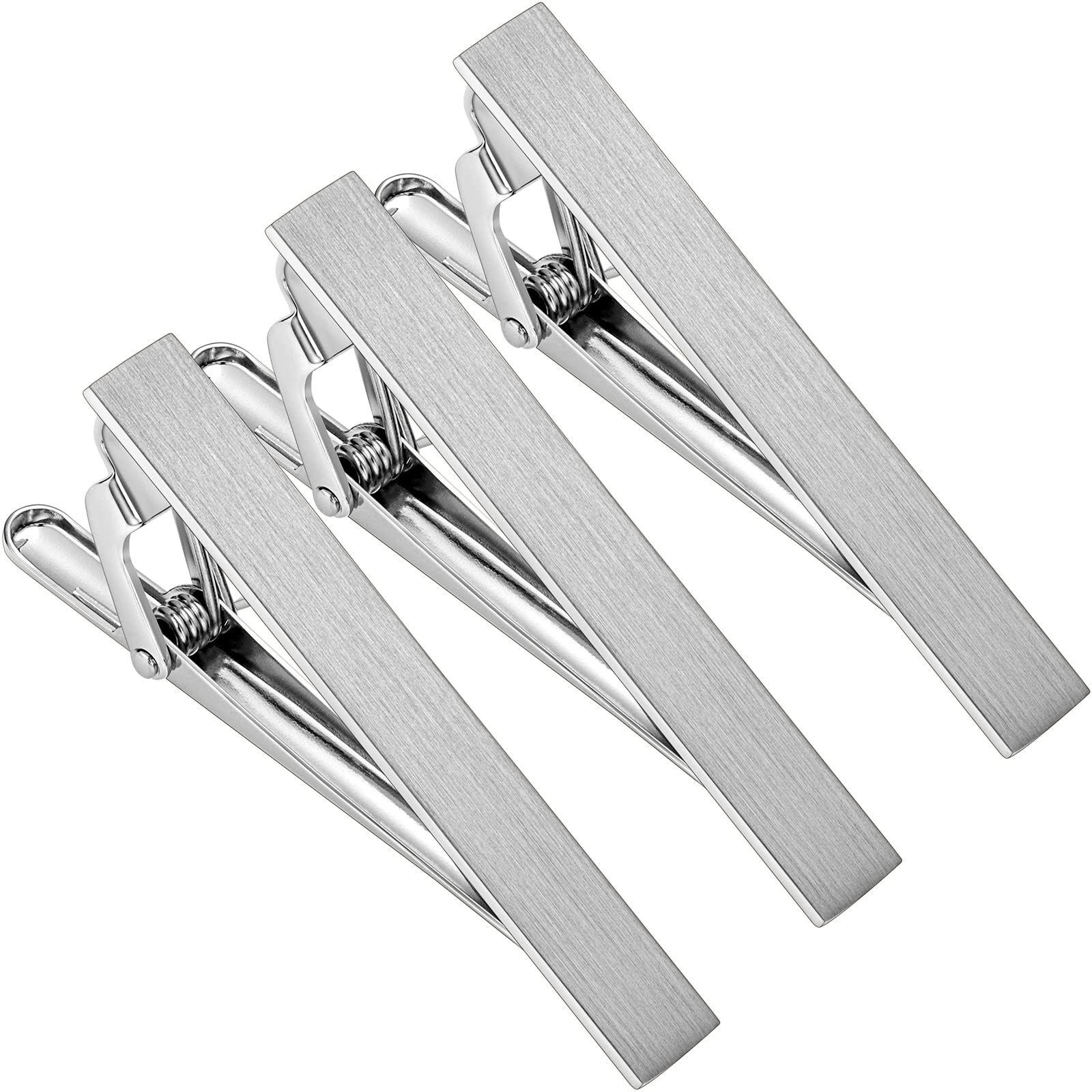 HAWSON 2 inch Tie Clip for Men in 1pcs/ 3pcs/4 pcs, Tie Bar Clip for Men's Skiny Necktie, Tie Pin Clip Gift Set for Working, metal, not known