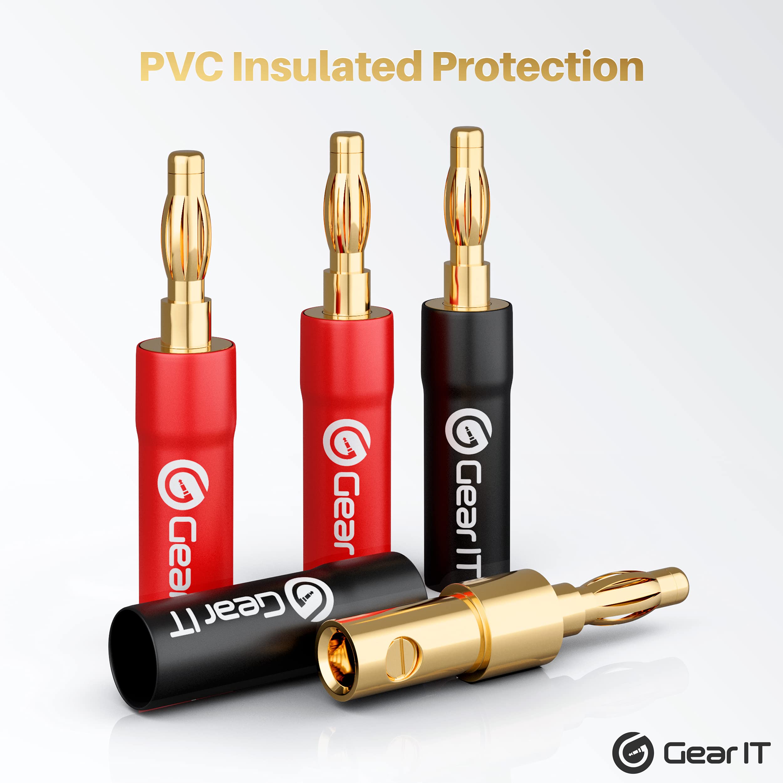 GEARit 100ft 12ga Speaker Wire & 12 Banana Plug