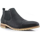 Ferro Aldo Men's Chelsea Boots | Pull-On Ankle Boot in Plain Toe, Cap Toe &amp; Wingtip Brogue Styles | For Casual, Dress, Work &amp; Formal Events