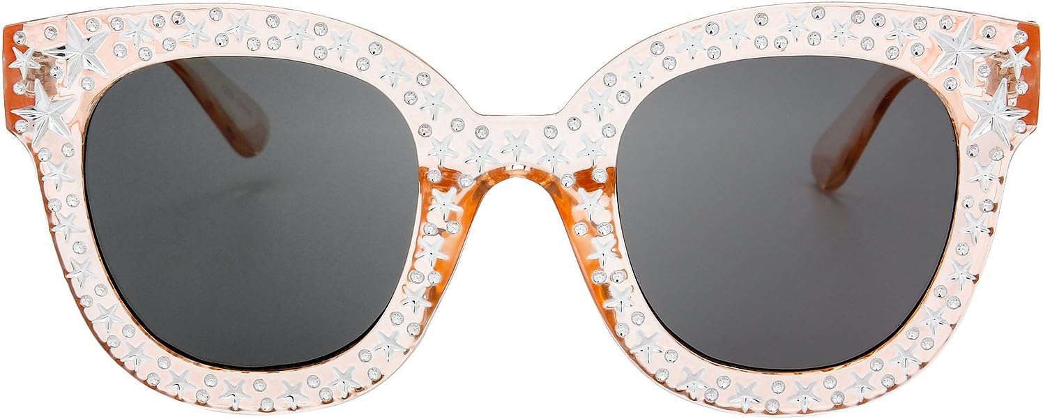 The Fresh Women Cat eye Crystal Shades Sunglasses Gift Box