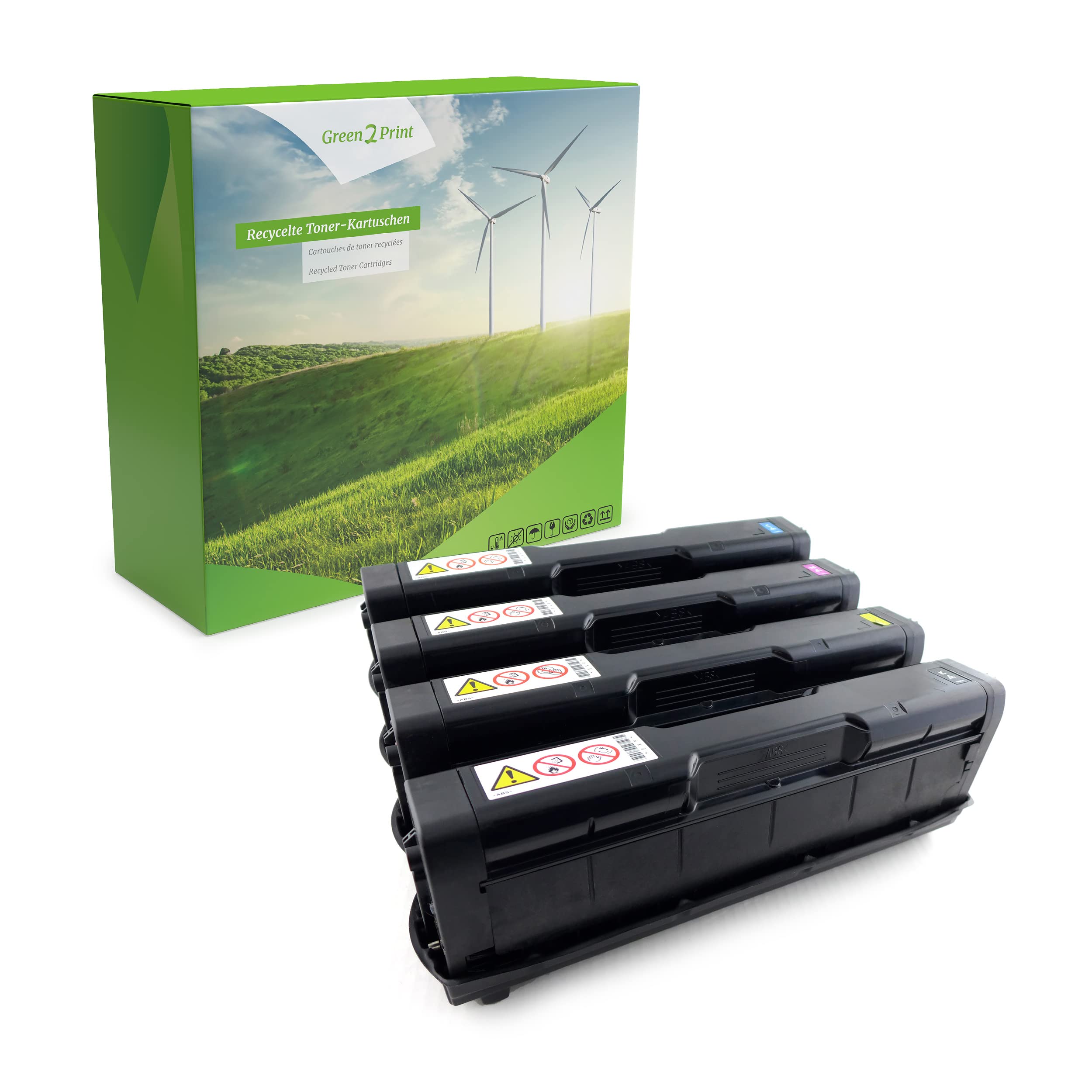 Green2Print Toner Set, 4 cartridges 1x 2300, 3x 2000 pages Toner cartridge for Ricoh SP-C220S, SP-C221N, SP-C221SF, SP-C222DN, SP-C222SF, SP-C240DN, SP-C240SF