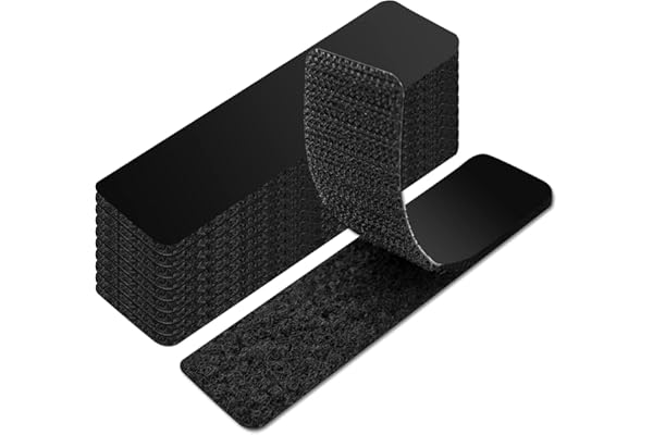 Art3d 16 Sets Hook and Loop Tape Sticky Back,1 in.x 4 in. Double-Sided Adhesive Strip,Heavy Duty