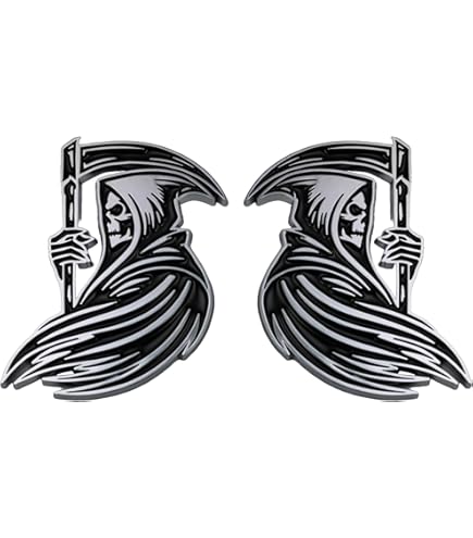 24Designs Reaper Badge Emblem With Mounting Hardware Black - View #8