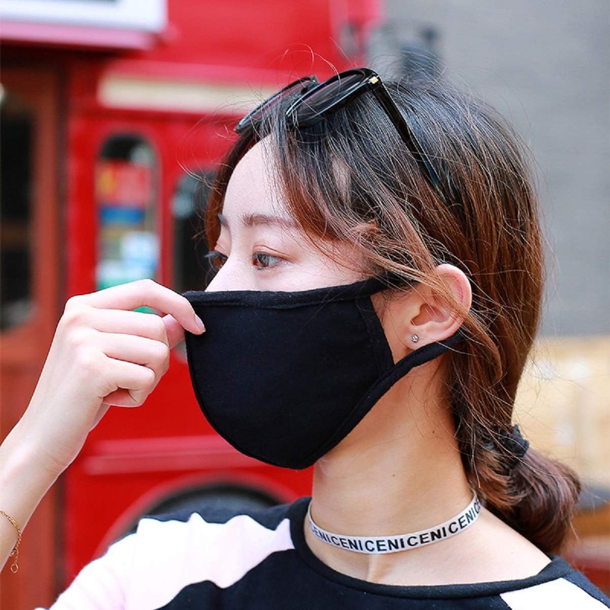 Facial Protection, Anti-Fog, Dust-Proof Reusable and Washable Headgear Full Face Protection Masks