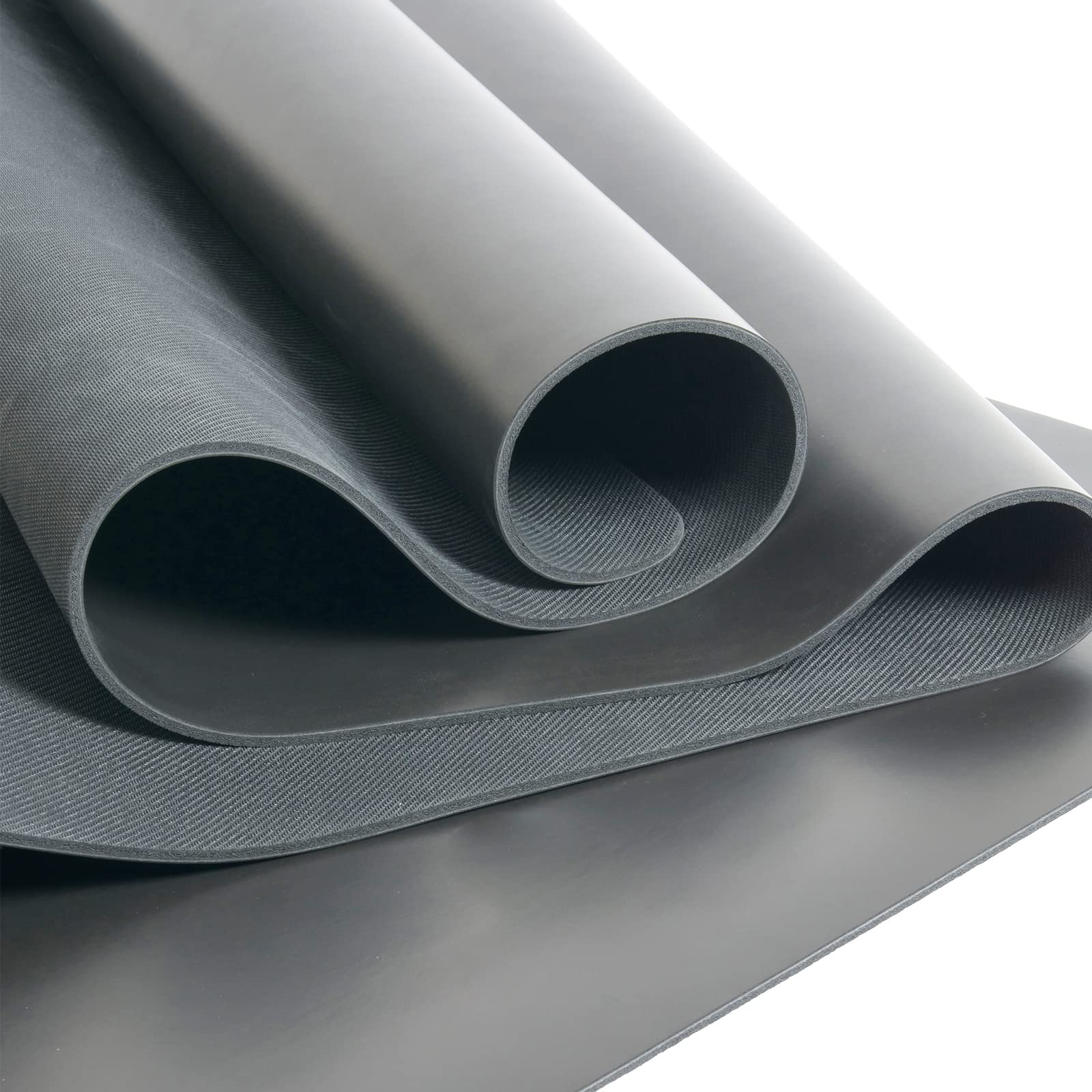 Yoga Studio The Grip Yoga Mat (Unbranded) - Charcoal, 68cm x 183cm Mat with Non-Slip Base, Moisture-Absorbing 4mm Thick Latex-Free Yoga Mat Roll