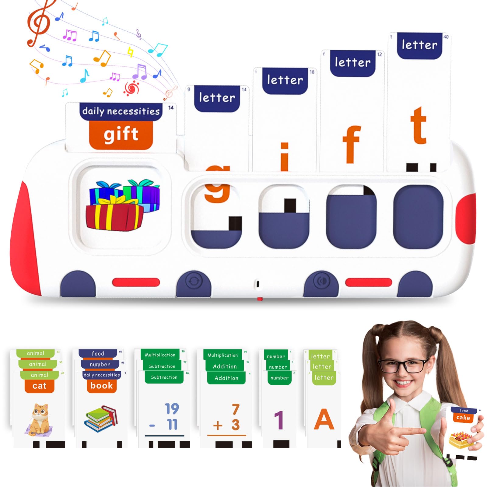 Photo 1 of Spelling & Talking Flash Cards for Toddlers, Alphabet Learning Toys, Speech Therapy Toys CVC Words Spell Games ABC Flash Cards with 218 Sight Words Toddler Toy Gifts for Kids