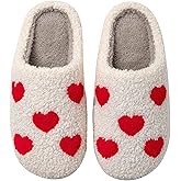 HIPINISS Womens Mens Slippers Retro Memory Foam Cute Cartoon Plush Fluffy Warm Fur Lined slippers Indoor House Home Winter Shoes