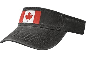 Flag of Canada Sun Visor Hats for Women Men Adjustable Cooling Sports Sun Hats Cotton Golf Cap