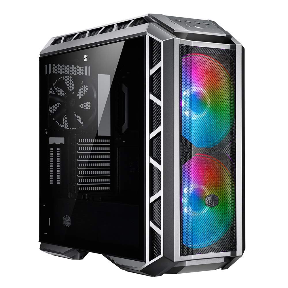 Cooler Master MasterCase H500P Mesh ARGB - PC Case with Dual 200mm Fans for High-Volume Airflow, Bui