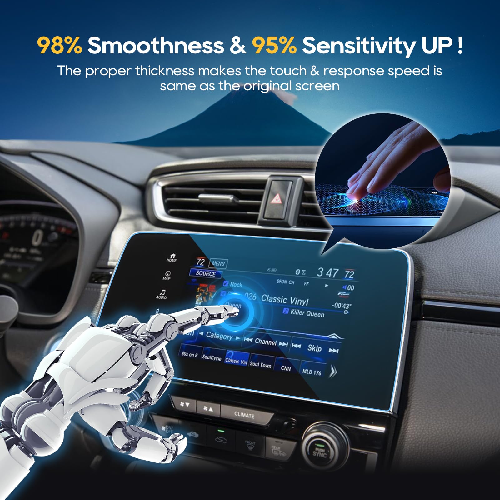 LFOTPP 2022 CRV Screen Protector for 2017-2020 2021 2022 Hnoda CRV LX EX EX-L Touring Special Edition Hybrid 7 Inch Infotainment Protector 2022 CR-V Hybrid Touring Accessories