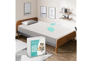 Bedecor King Mattress Protector Zippered for 7"-9" Mattress,Soft Cotton Terry 6-Sided Waterproof Mattress Encasement Cover Breathable Noiseless Washable