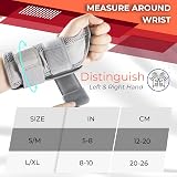 CURECARE Carpal Tunnel Wrist Splint Adjustable 2 Straps S/M Right Gray view 6