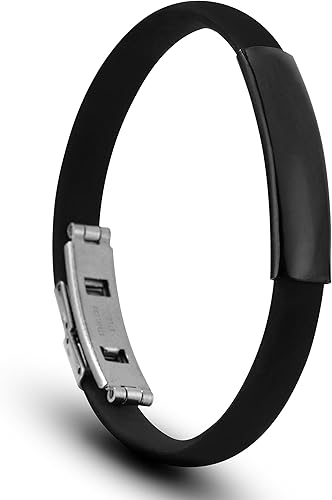Amazon Co Jp ファッションステンレス鋼ゴムブレスレットバングルリストバンドfor Men Sギフト 名前日付idプレート ジュエリー