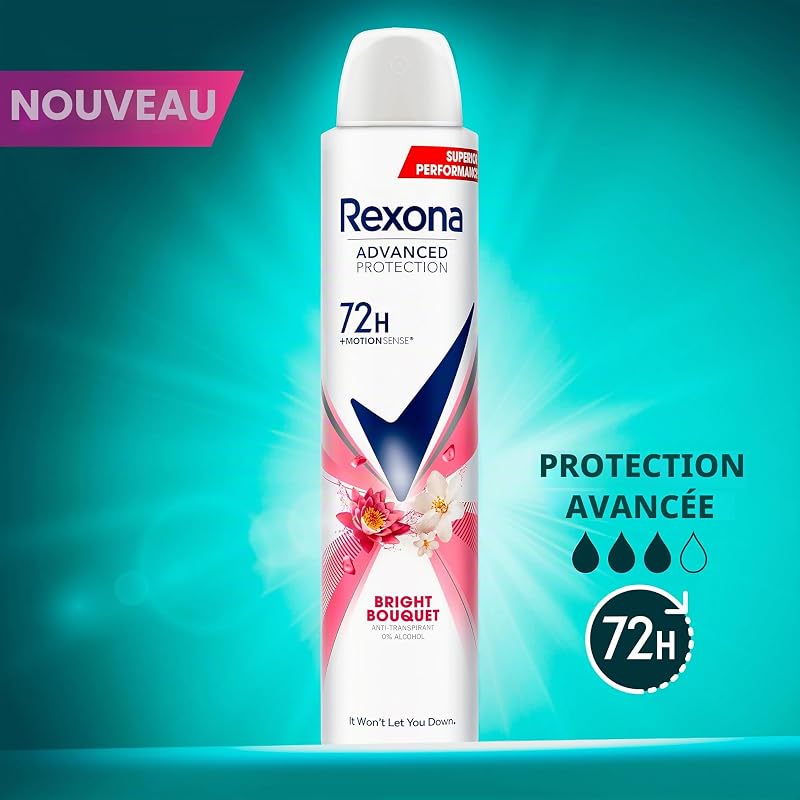 - Déodorant Advance Protection Bright Bouquet 72 h pour Femme 200 ml - Pack de 6