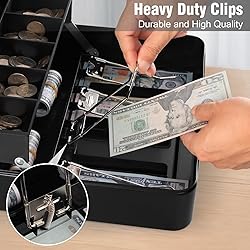 KYODOLED Locking Cash Box with Top Lock,Money Box