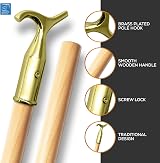 TDBS Window Pole Opener and Loft Ladder Pole 118cm Brass Hook view 3