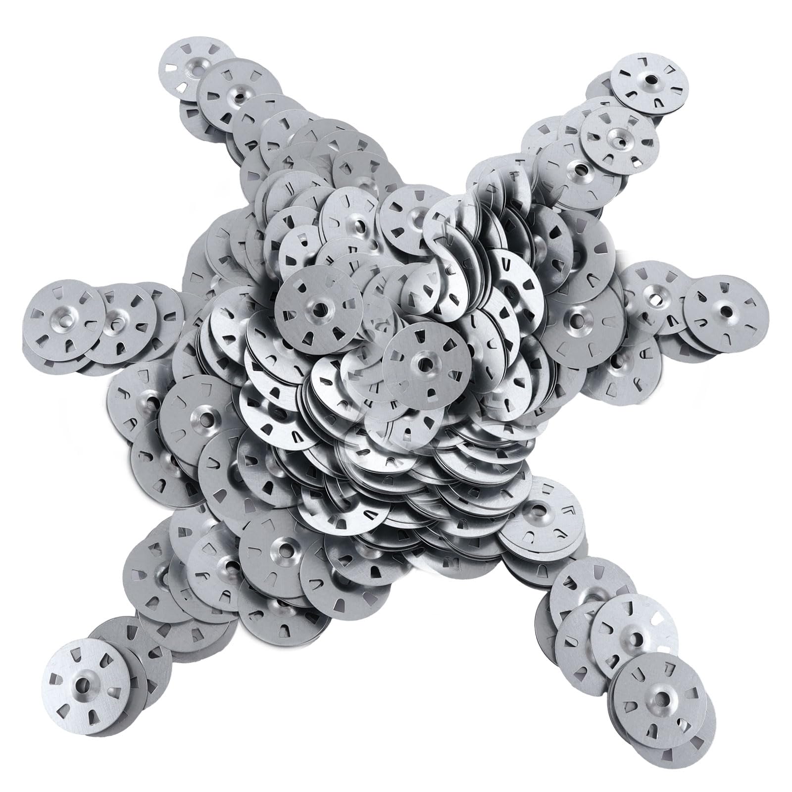 ASelected 300Pcs Easy Fix Washers 6 holes Washers 35mm Diameter Insulation Thermoboard Fixed Backer Gaskets Gypsum Boards Spacer Repair Washer For Screws Bolts