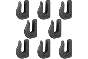 MAHIONG 8 Pack 3/8" Weld-on Grab Chain Hook, 6600 Lbs Capcity Grede 70 U Type Weldable Tow Hook Tractor Bucket Hooks for Flat