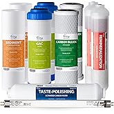 iSpring F10KU NSF Certified 1-Year Replacement Filter Set for 7-Stage RO Water Filtration Systems, Includes Alkaline Mineral 