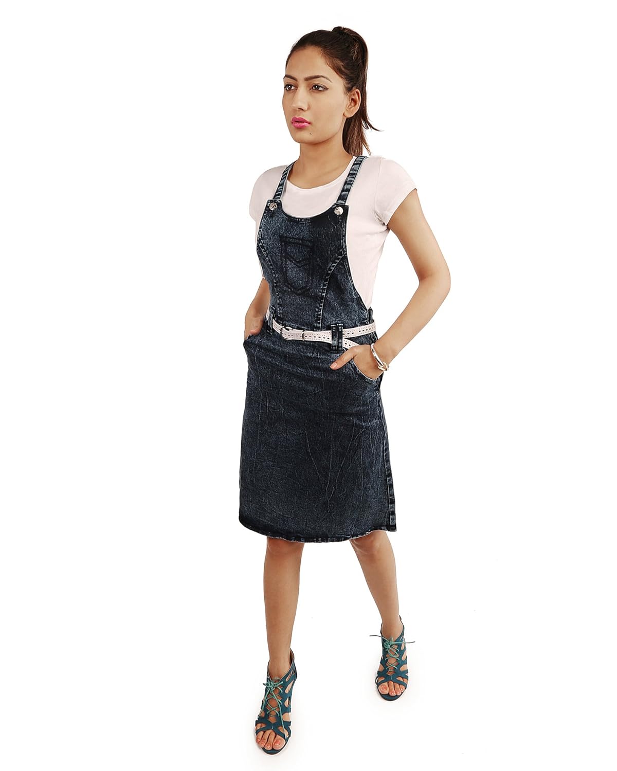 western world blue skirt dungaree