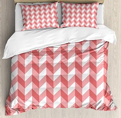 Amazon Com Greday Coral Duvet Cover Set Queen Size Retro