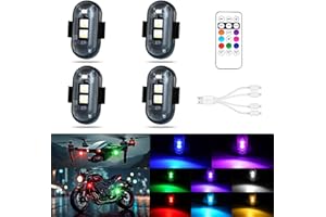 Wireless Led Strobe Lights with Remote,USB Rechargeable Anti-Collision Warning Lights Waterproof Wireless Led Lights for Car 