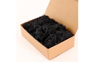 Dallisten Moss Preserved, Craft Reindeer Green Decorative Moss for Enchanted Forest Decorations, Fairy Garden, Party, Art Wall, Indoor Potted Plants,Table, Terrariums, Bonsai Decor (Black,3.6OZ)