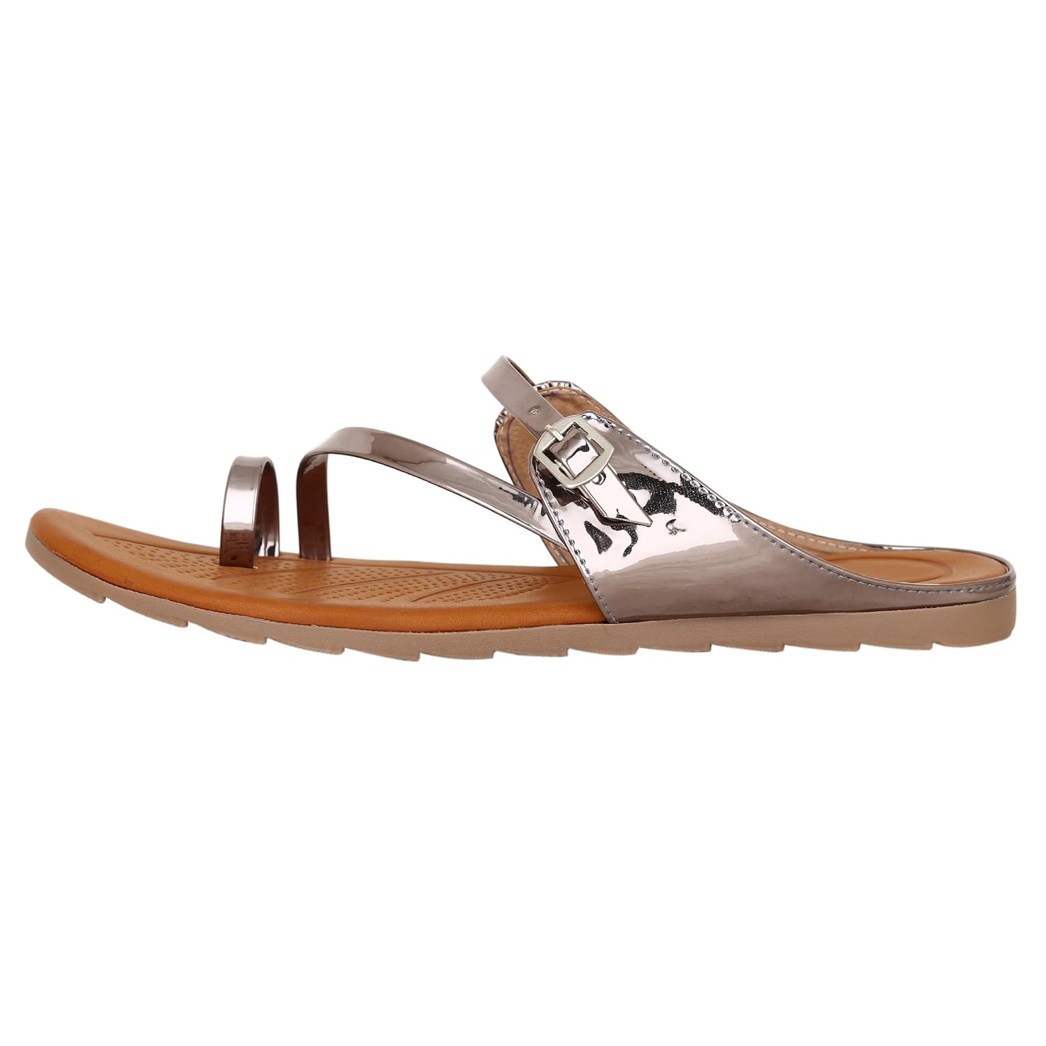 ts nanda women's synthetic leather slip on flats