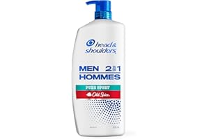 Head and Shoulders Mens 2 in 1 Dandruff Shampoo and Conditioner, Anti-Dandruff Treatment, Old Spice Pure Sport for Daily Use,