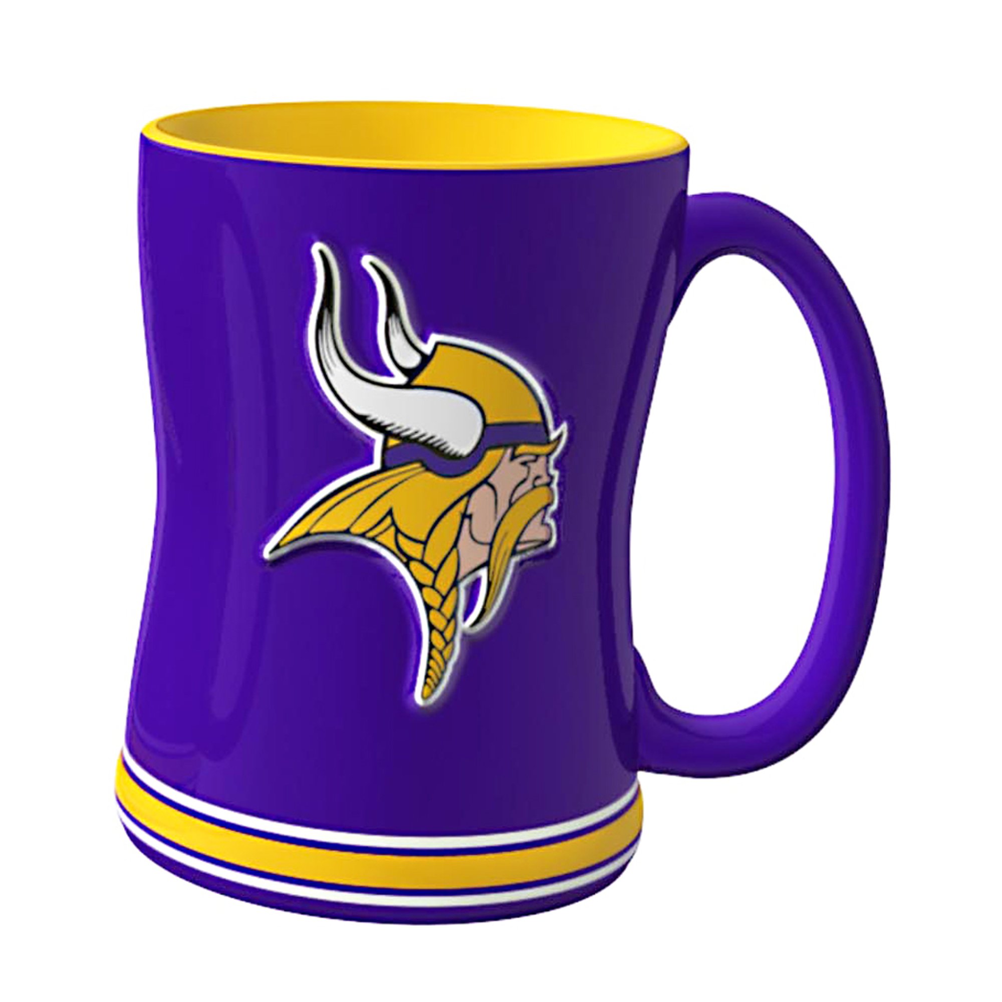 Photo 1 of NFL Minnesota Vikings Sculpted Ceramic Relief Mug, 14-ounce, Purple