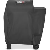 Weber&reg; Smoque&trade; 22‑Inch Pellet Smoker Cover | Premium Weather‑Resistant, Custom‑Fit Grill Cover with Durable Lightweight Fabric for Outdoor Grill Protection