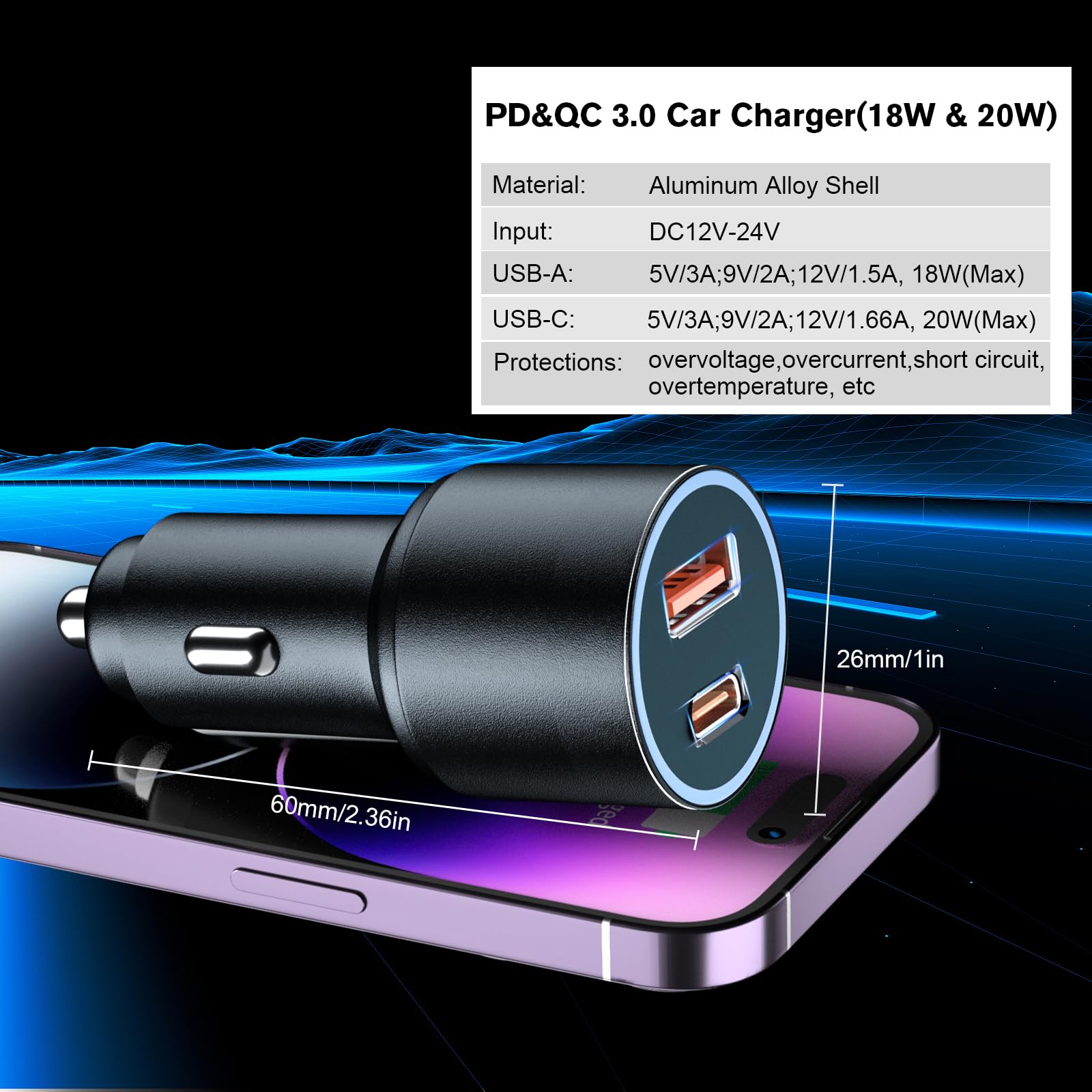MAGJIEYX for Magnetic Magsafe Car Mount Charger, Wireless Car Charger with Fast Max 38W QC3.0Charging Adapter Retractable Phone Holder Fits iPhone16/15/14/13Plus/MagSafe Case,Dashboard/Vent/Windshield